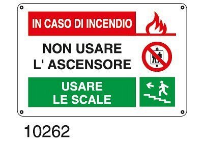 In Caso Di Incendio Non Usare L Ascensore Scale Alto Sinistra Victualia