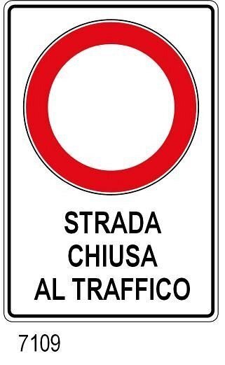 Cartello Strada Chiusa Al Traffico Tuttosegnaletica