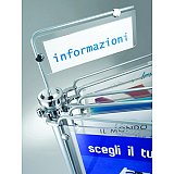 Espositore a libro da parete con pagine in plexiglass - Espositore a parete  5 pagine cm. 70x100 ❒ Victualia™