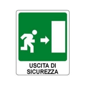 Segnaletica di Emergenza Pittogramma con Testo