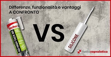 L'adesivo HIGH TACK Fischer VS un silicone generico: tenuta e affidabilità per il fissaggio di cartelli in alluminio