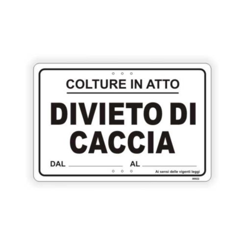 Divieto di caccia colture in atto