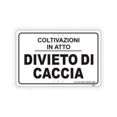 Divieto di caccia coltivazioni in atto