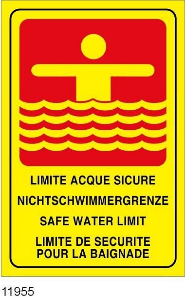 Limite Acque sicure AD PVC Adesivo Victualia™