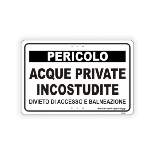 Pericolo acque private incostudite