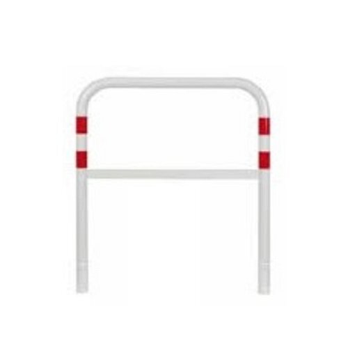 Archetto Parapedonale in acciaio verniciato bianco - Archetto tipo Roma ø 60 in acciaio verniciato bianco (con 4 fasce rosse)
