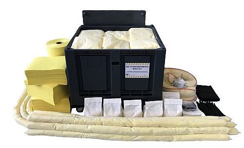 Kit antisversamento per prodotti chimici con ruote cm 100 x 100 x 87