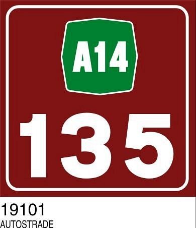 Numerazione Autostrade - B - Ferro CL.1 60cm