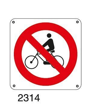 Adesivo Divieto Di Appoggiare Biciclette - 200x300 Mm - Vinile Per Interni Ed Esterni - Foto 3