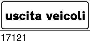 Uscita Veicoli - A - Ferro CL.2 53x18 cm