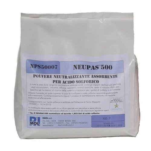 Neutralizzatore assorb. per acido solforico Kg.3 - Rapp. Kg/Lt 0,54