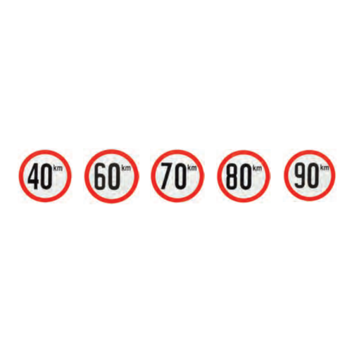 Limite velocità 210 Classe 1 Adesivo - Belgio - 80 Km/h