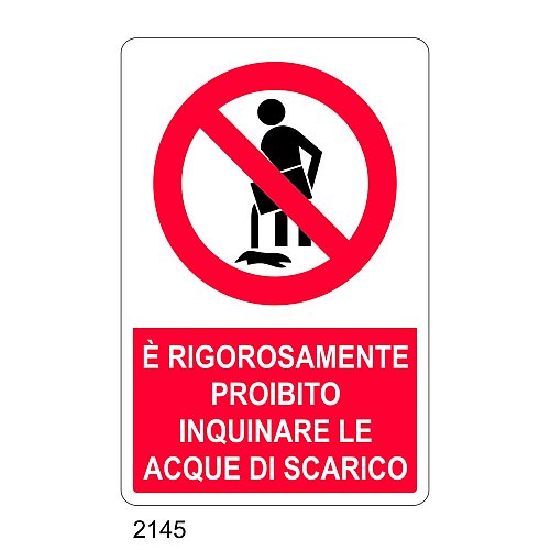 E' rigorosamente proibito inquinare le acque di scarico - C - Alluminio 330x500 mm