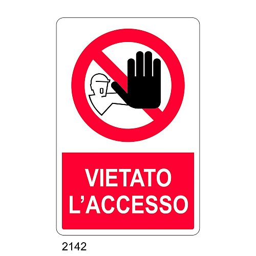 Vietato l'accesso - E - Alluminio 500x700 mm