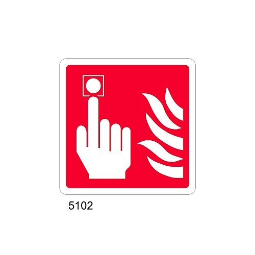 Allarme antincendio - A - Alluminio 120x120 mm