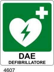 DAE defibrillatore - A - Alluminio 120x145 mm
