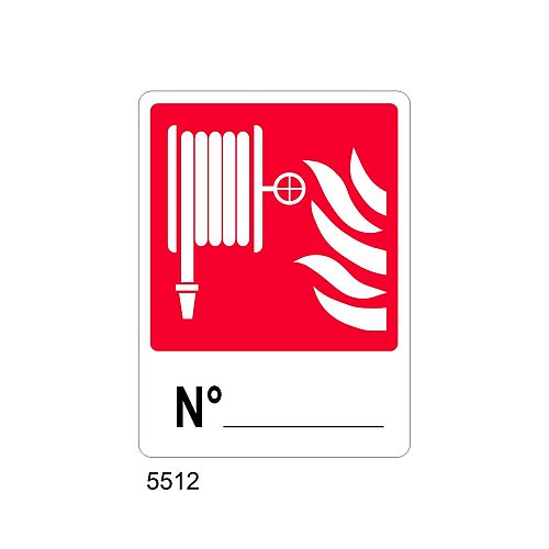 Lancia antincendio n° - A - Alluminio 120x145 mm