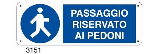 Passaggio riservato ai pedoni