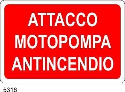 Attacco motopompa antincendio - B - Alluminio 500x330 mm