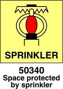 Space protected by sprinkler