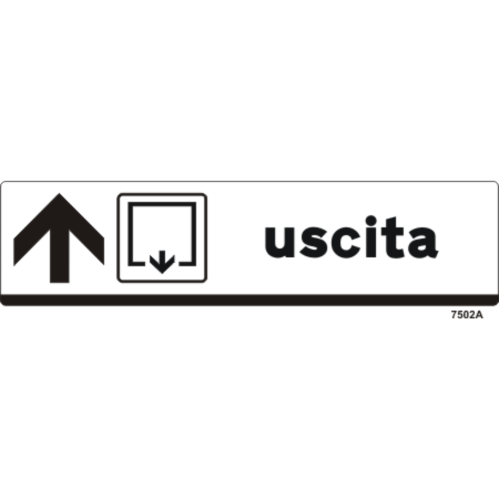 Uscita - Direzione della freccia: AVANTI