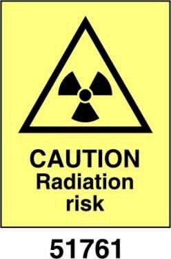 Caution radiation risk - A - PVL 150x200 mm