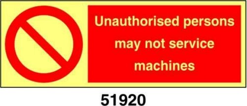 Unauthorised persons may not service machines - A - ADL 200x75 mm