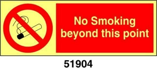 No smoking beyond this point - A - ADL 200x75 mm