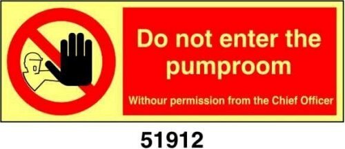 Do not enter the pumproom - A - ADL 200x75 mm