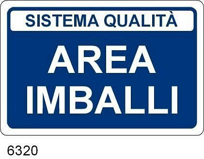 Area Imballi - A - PVC Adesivo - 300x200 mm