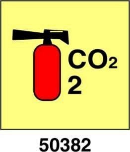 Estintore a co2 kg.2 - A - ADL 150x150 mm - Conf 10 pz.