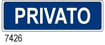 Privato - A - Alluminio - 350x125 mm