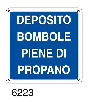 Deposito bombole piene di propano - D - Alluminio 370x370 mm