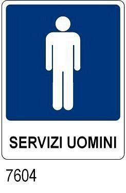 Servizi Uomini - B - Alluminio - 230x310 mm