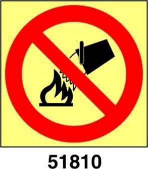 Do not extinguish with water - A - ADL 100x100 mm
