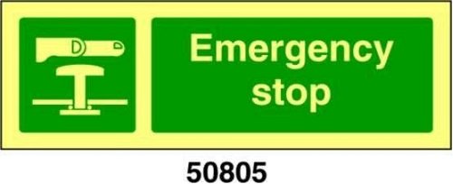 Emergency stop - A - PVL 300x100 mm