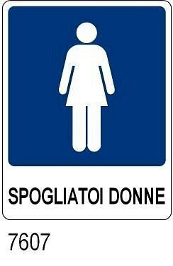 Spogliatoi Donne - B - Alluminio - 230x310 mm