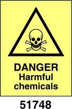 Danger harmful chemicals - A - ADL 150x200 mm - Conf 10 pz.