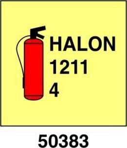 Estintore ad halon 4kg. - A - PVL 150x150 mm - Conf 10 pz.