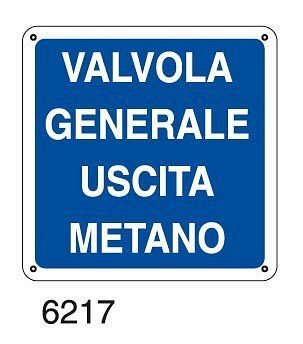 Valvola generale uscita metano - C - PVC adesivo 230x230 mm