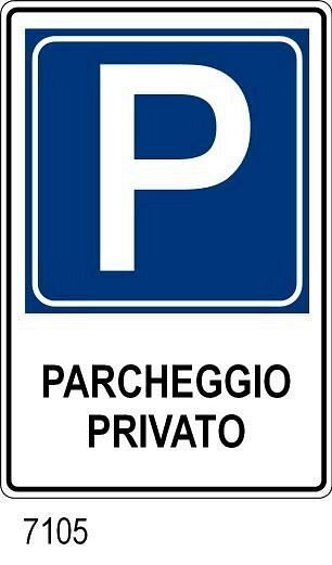 Parcheggio privato - A - Alluminio - 300x450 mm