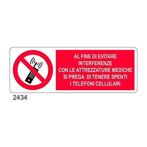 Al fine di evitare interferenze con le attrezzature mediche si prega di tenere spenti i telefoni cellulari
