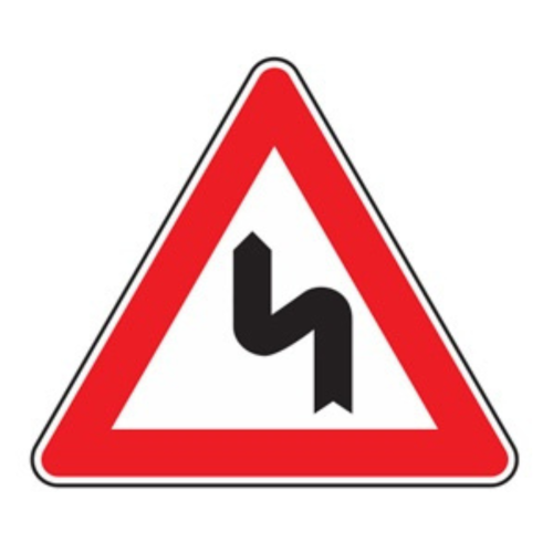 Doppia curva la prima a sinistra - A - Alluminio CL.1 60cm