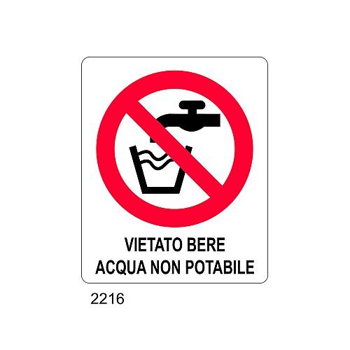 Vietato bere, acqua non potabile