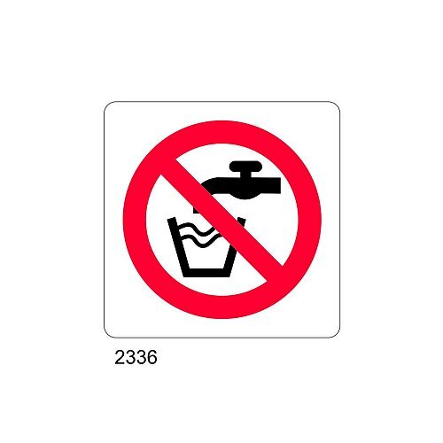 Divieto di bere, acqua non potabile - E - Alluminio 665x665 mm - Conf 10 pz.