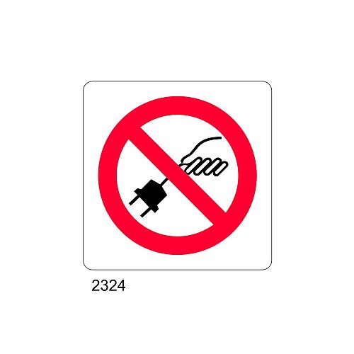 Divieto di staccare le spine - C - Alluminio 270x270 mm - Conf 10 pz.