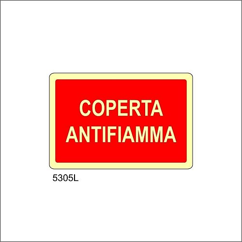 Coperta antifiamma Luminescente - A - Alluminio Luminescente - 300x200 mm - Conf 10 pz.