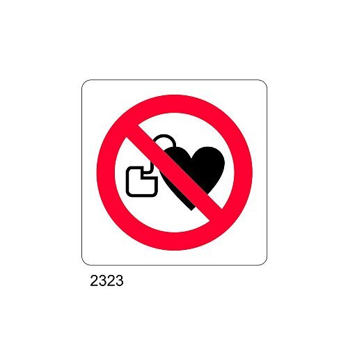 Divieto di accesso ai portatori di pace makers - B - PVC adesivo 165x165 mm - Conf 10 pz.