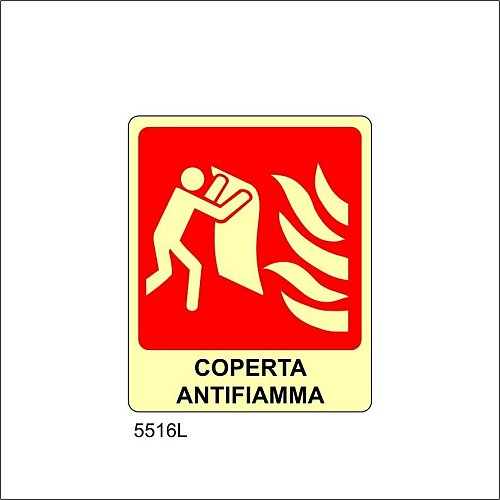 Coperta Antifiamma Luminescente - A - Adesivo Luminescente - 120x145 mm