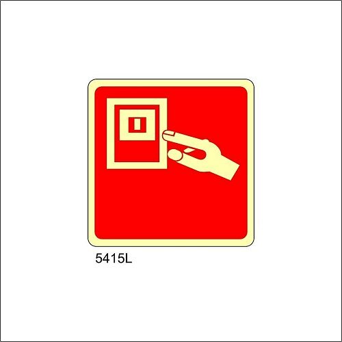 Interruttore Elettrico Luminescente - B - Adesivo Luminescente - 160x160 mm - Conf 10 pz.